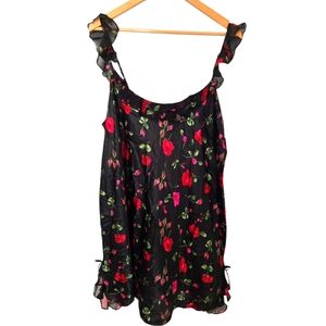 Morgan Taylor Intimates Floral Ruffle Strap Nightgown Size XXL
